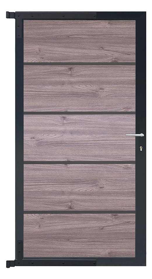 Bild FARÖ-Tor-Komplettset 90 x 173 cm, Esche- grau/anthrazit - n.a.-0