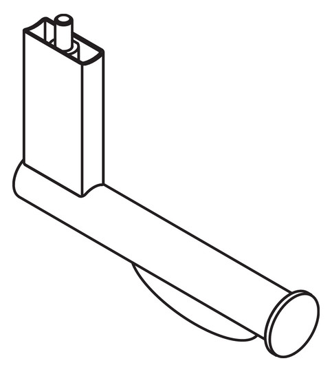 HEWI Aufrüstsatz WC-Papierhalter, Edelstahl, für Ø 32 mm, pulverbeschichtet, Edelstahl pulverbeschichtet schwarz tiefmatt