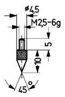Käfer-Messeinsatz  573/13 - Spitze 45°