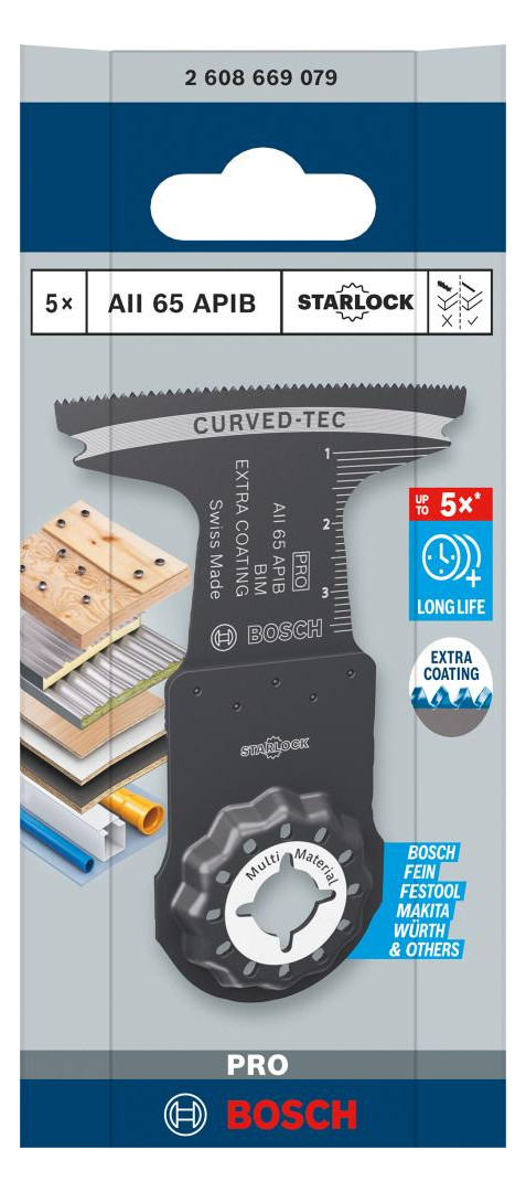 Bild Tauchsägeblatt BiM 65x40mm, AII 65 APIB Starlock 5-tlg. BOSCH-1