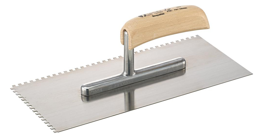 Bild Glättekelle 280x130mm gezahnt 4x4mm FORT IS Bau - fortis-0