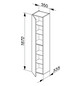 KEUCO Hochschrank Royal Reflex 35x167x33,5cm, 1-türig, links, Magnolie/Magnolie