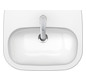 Duravit Waschtisch D-Code 60 x 46 cm, mit Hahnloch, Überlauf, Hahnlochbank, weiß