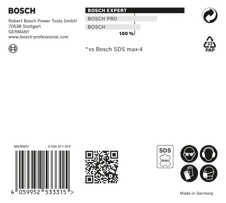Bild Hammerbohrer EXPERT 32x800x920mm Bosch V E à 1 Stück SDS max-8X-1