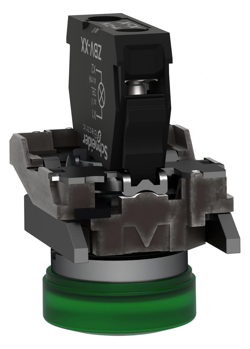 Leuchtmelder komplett 1f LED UC rnd fl Ø22,5mm gn IP65