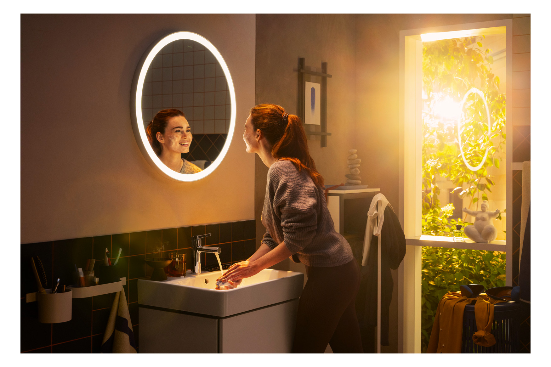 hansgrohe Waschtisch Xanuia Q 600x480mm, mit Hahnloch/Überlauf, weiß