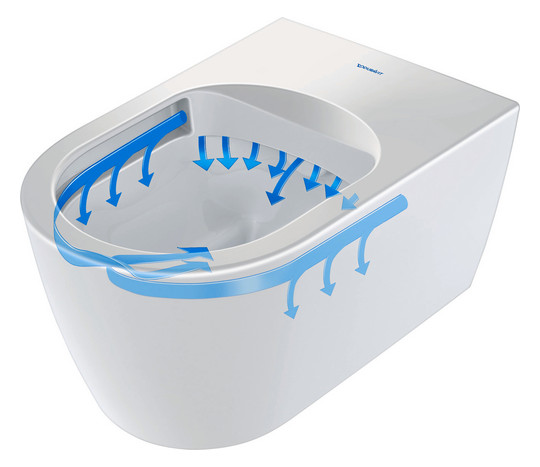 Duravit Wand-Tiefspül-WC Set Me by Starck mit WC-Sitz, Rimless, weiß