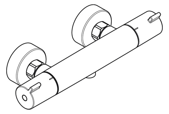hansgrohe Brausethermostat Ecostat 1001 CL 296x100mm, AP, 1 Verbraucher, chrom