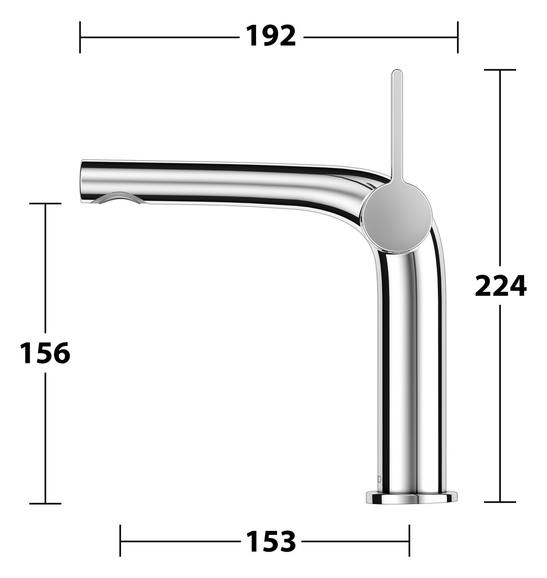 KEUCO Waschtisch-Einhebelmischer 150 Edition 400 Ausladung 153mm, ohne Ablaufgarnitur, verchromt