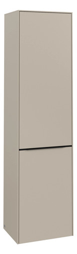 V&B Hochschrank Subway 3.0 40x171x36,2cm, Schanier links/Griff Volcano black, cashmere grey