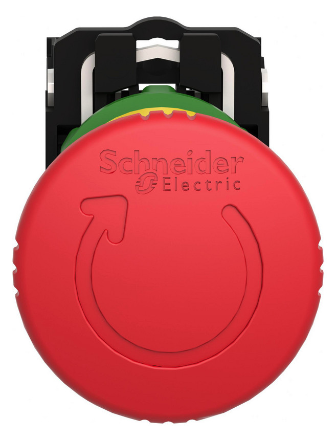 Not-Aus Taster EB IP66 Dreh 1S 1Ö Einb Ø22,5mm Schraub