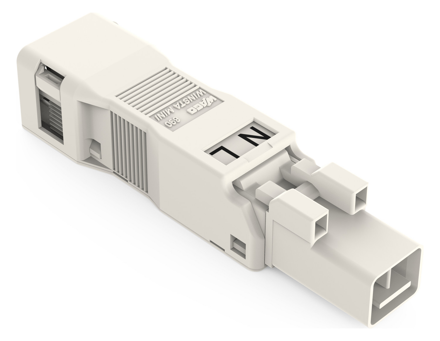 Steckverbinder Gebäude 2p Serie 890 16A Federzug 250V 1,5qmm Ø8,2mm hfr L N