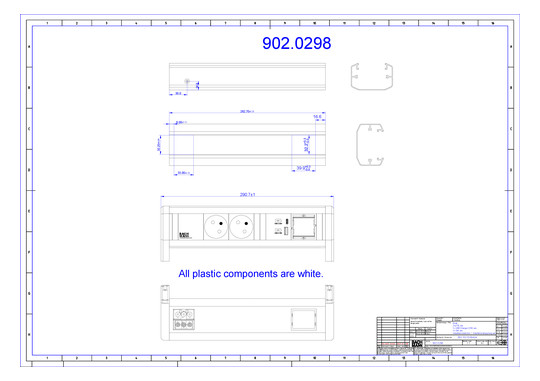 Bachmann DESK 2xUTE 1xUSB A/C   902.0298 