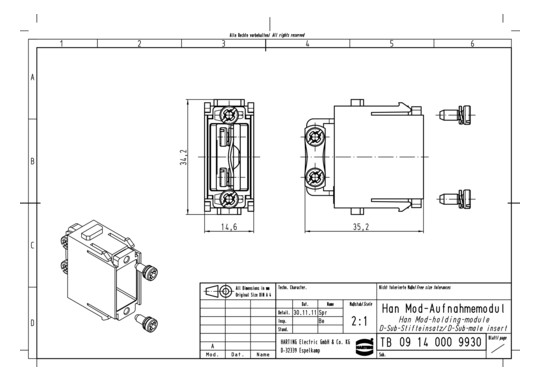 HART Han Mod-Aufnahmemodul D 09140009930 