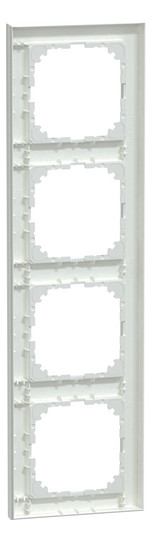 Rahmen 4f akws glz M-Pure Kst f.GEB-K aktivweiß Unterputzmontage Thermopl