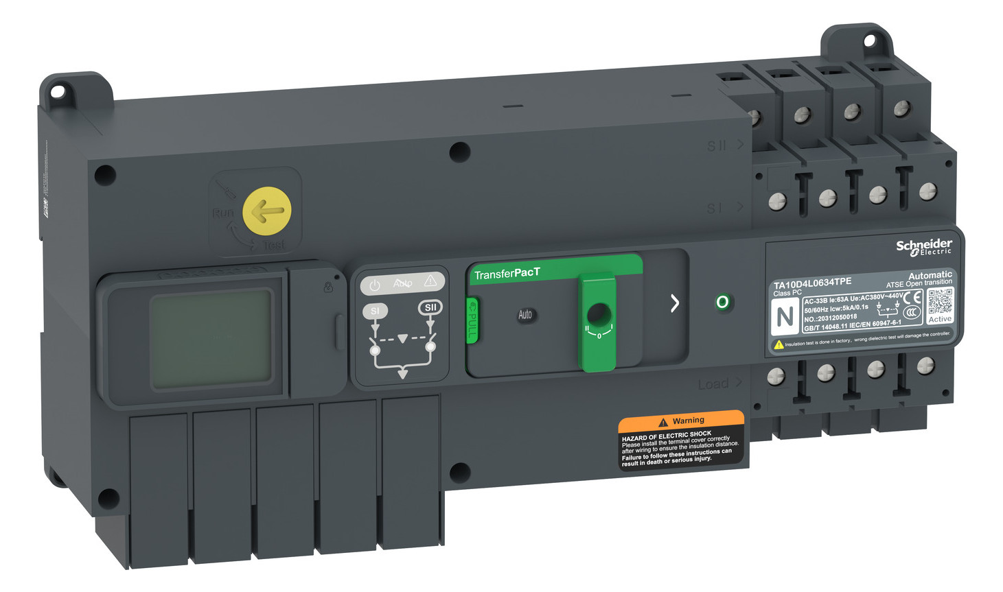 Lastumschalter 4p 63A Komplettgerät IP20 f.Verteilereinbau
