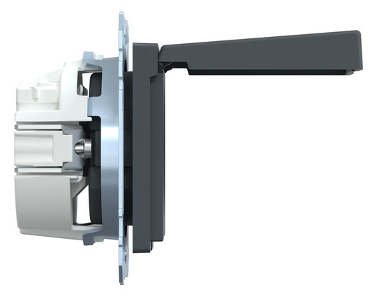 Steckdose 1f anth mt System M UP Klappd IP20