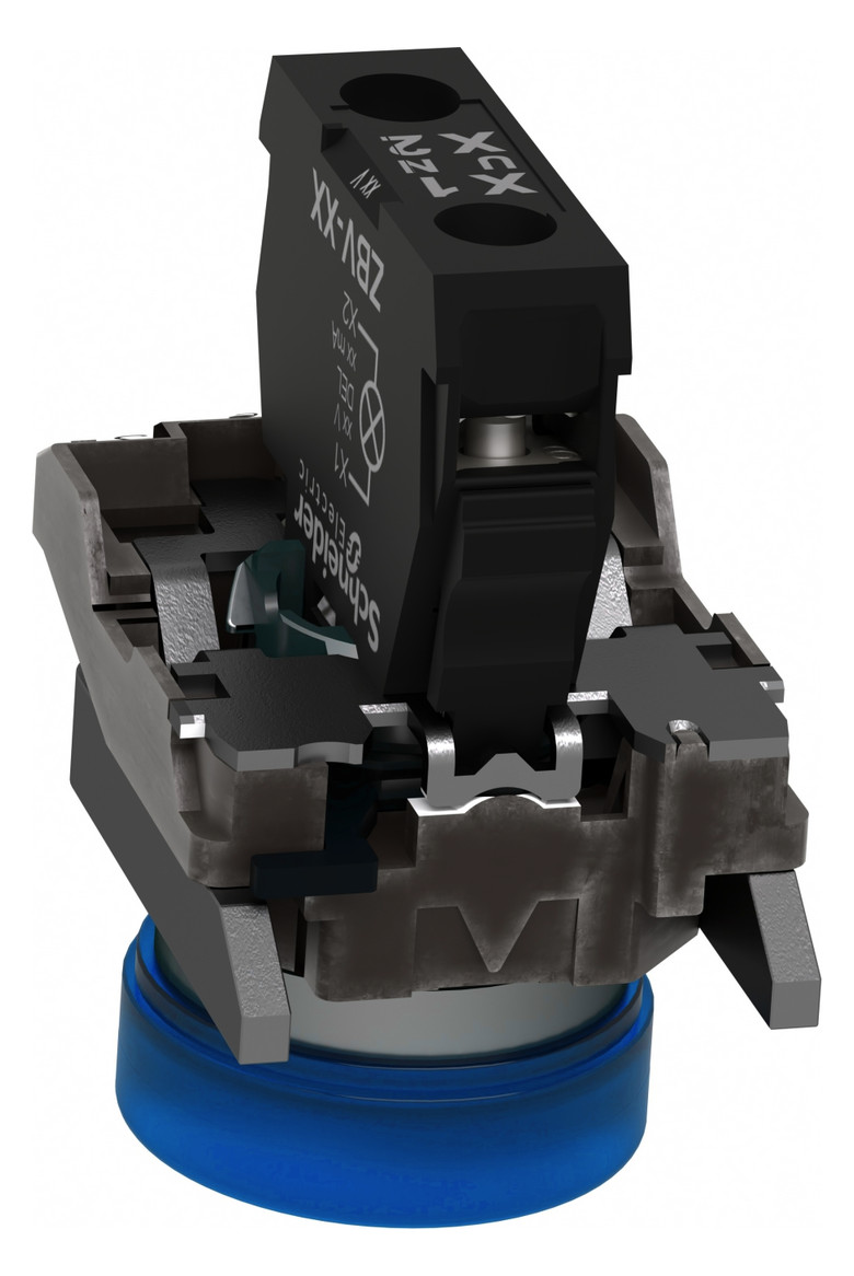 Leuchtmelder komplett 1f LED UC rnd fl Ø22,5mm bl IP65