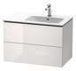 Duravit Waschtisch-Unterschrank L-Cube 82x48,1x55cm, 2 Schubkästen, Becken rechts, eiche natur