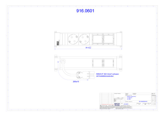 Bachmann Steckdoseneinheit      916.0601 