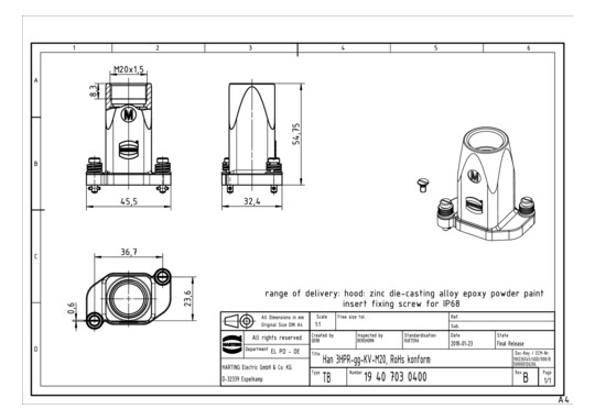 HART HAN 3HPR-gg-KV-M20,     19407030400 