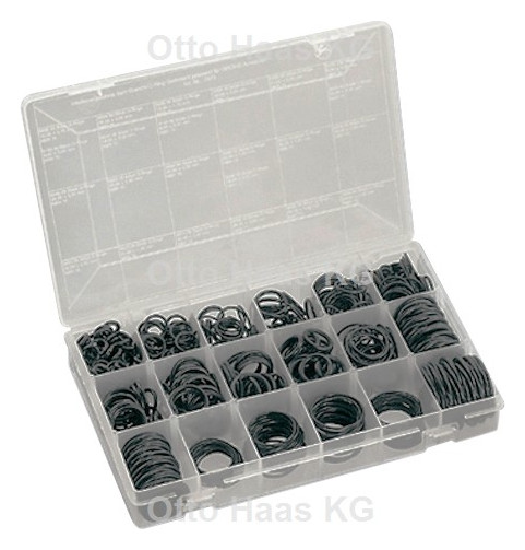 HAAS O-Ring-Sortiment 270 x 190 x 42 mm, 845 Stück, für GROHE Armatur, Gummi