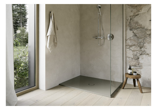 Duschfläche BetteFloor 5491 100x80cm, Antirutsch/Pro, Mini-Wannenträger, graphite