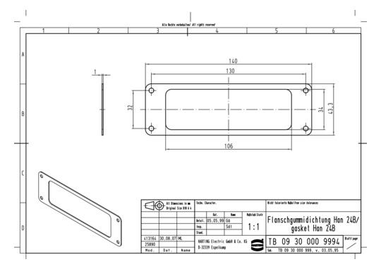 HART HAN 24 B FLANSCHGUMMIDI 09300009994 