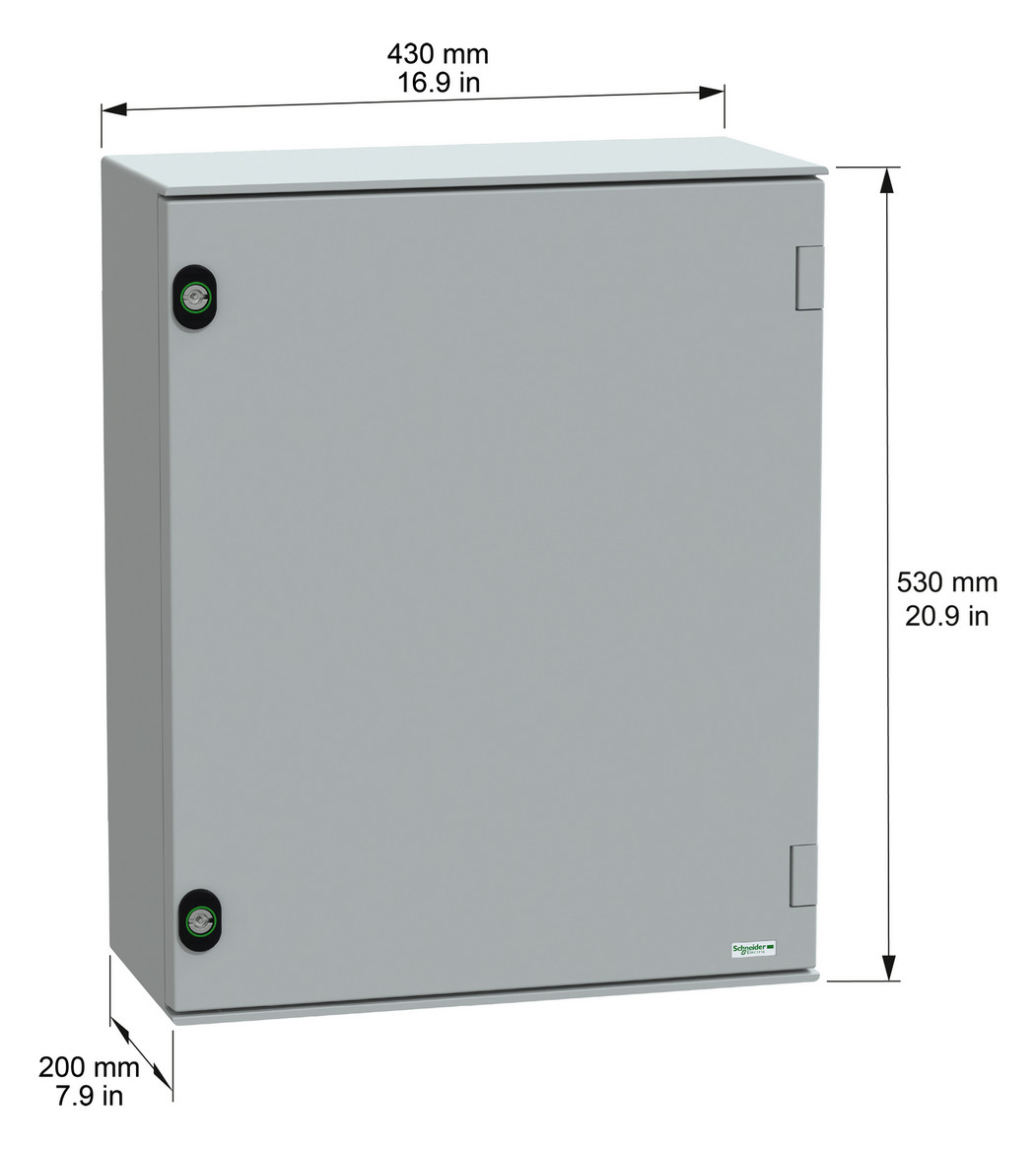 Wandschrank Kst IP66 B430xH530xT200mm unbeh RAL7035 Wandschrank Kst IP66 B430xH530xT200mm unbeh RAL7035