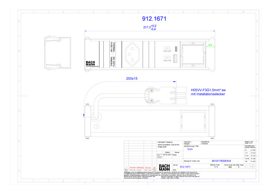 Bachmann CONI 1xCH 1xUSB A&C    912.1671 