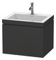 Duravit Waschtisch-Unterschrank c-bonded L-Cube 60 x 48 cm, ohne Hahnloch, amerikanischer nussbaum, 1 Auszug, wandhängend