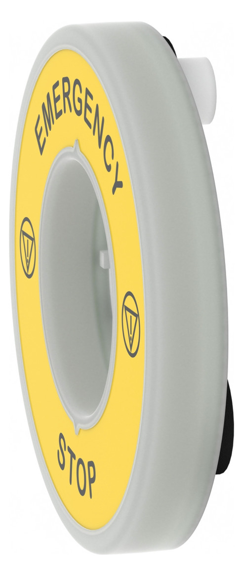 Bezeichnungsschild ge rnd NOT-AUS Ø60mm englisch Bez.Schild