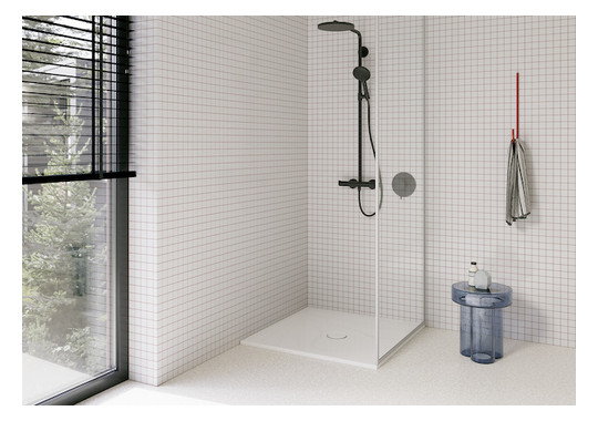 Duschfläche BetteFloor 5831 80x80cm, Mini-Wannenträger, cacao