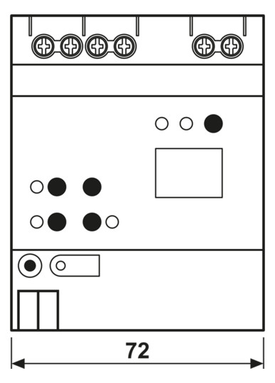 Schnittstelle DALI KNX REG 110-240V LED 4TE m.LED-Anz IP20