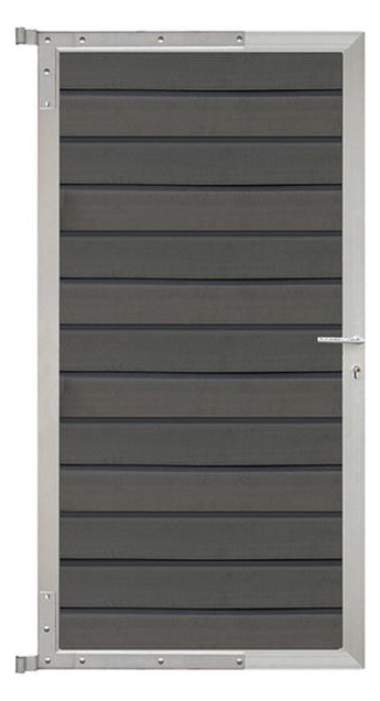 Bild WOLLBACH-Serie-Tor 90 x 175 cm Kompletts et Grau/Silber - n.a.-0