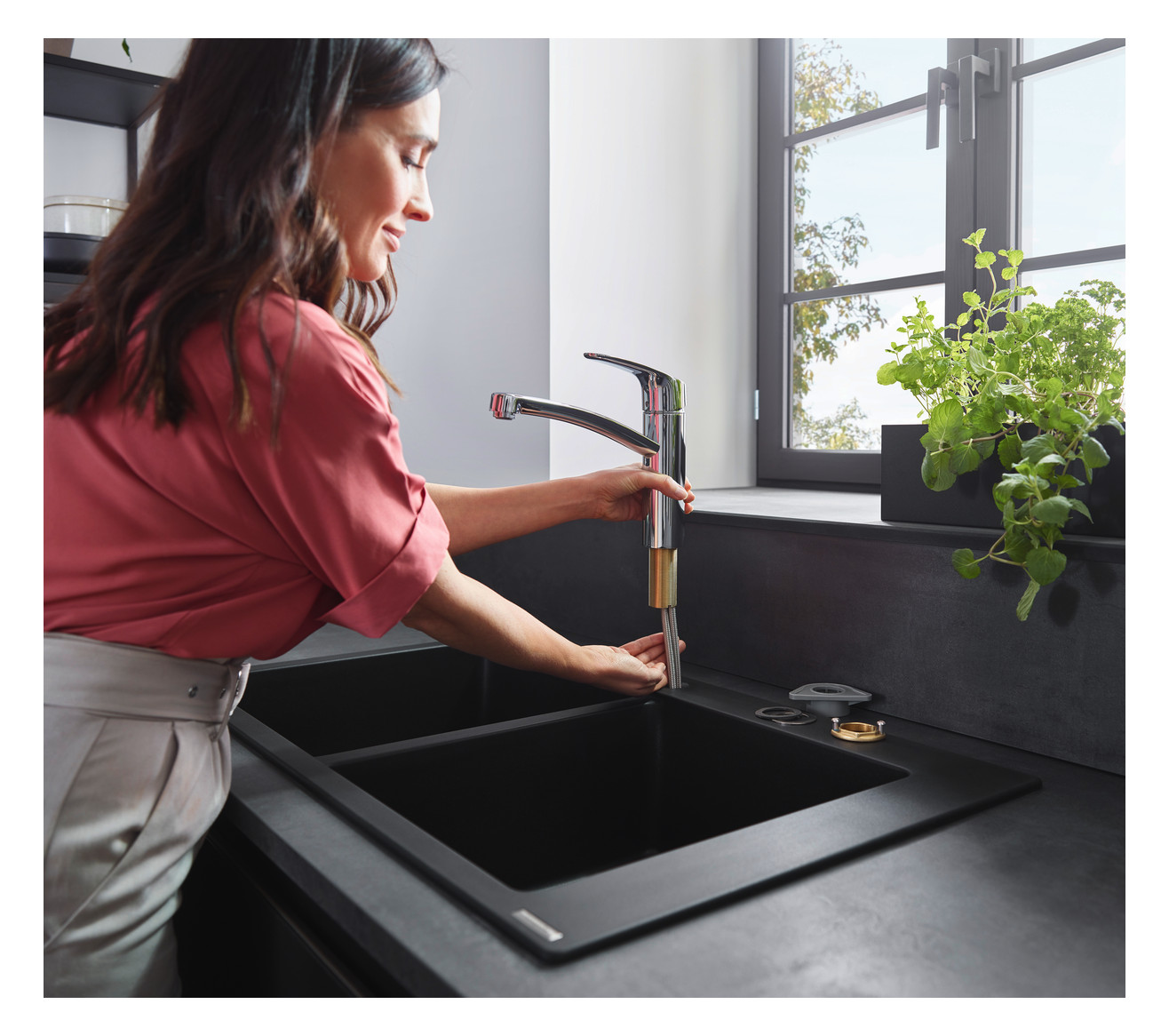 hansgrohe Spültisch-Einhebelmischer 160 Focus M41 1jet, chrom