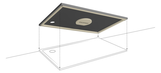Kaldewei Duschwanne SCONA 982-5 80x150cm, flach, Träger, ohne Effekt/Antislip, cool grey90