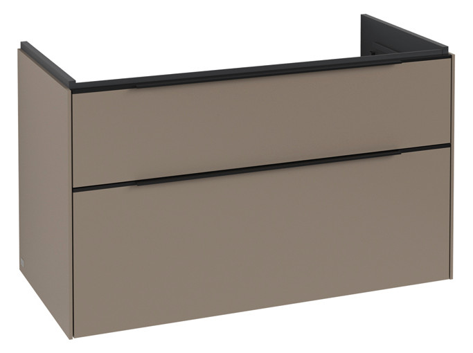 V&B Waschtisch-Unterschrank Subway 3.0 97,3x57,6x47,8cm, ohne LED/Griff Volcano black, taupe