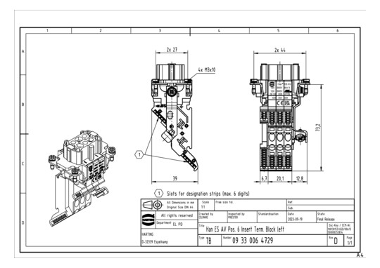 HART HAN 6 ES-AV-F-LINKS     09330064729 