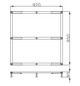 Hoesch Untergestell Muna für 100 x 100 cm