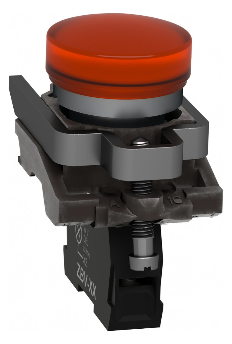 Leuchtmelder komplett 1f LED UC rnd fl Ø22,5mm or IP65