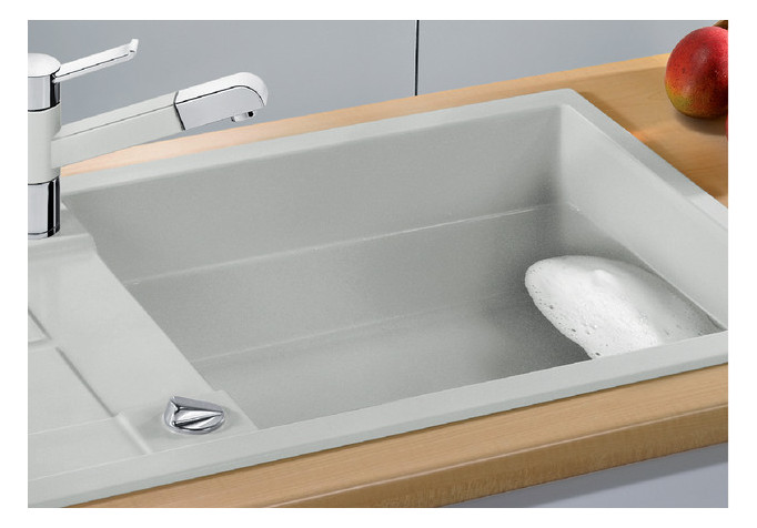 Blanco Spüle METRA XL 6 S SILGRANIT 100 x 50 cm, schwarz, reversibel, mit Ablauffernbedienung