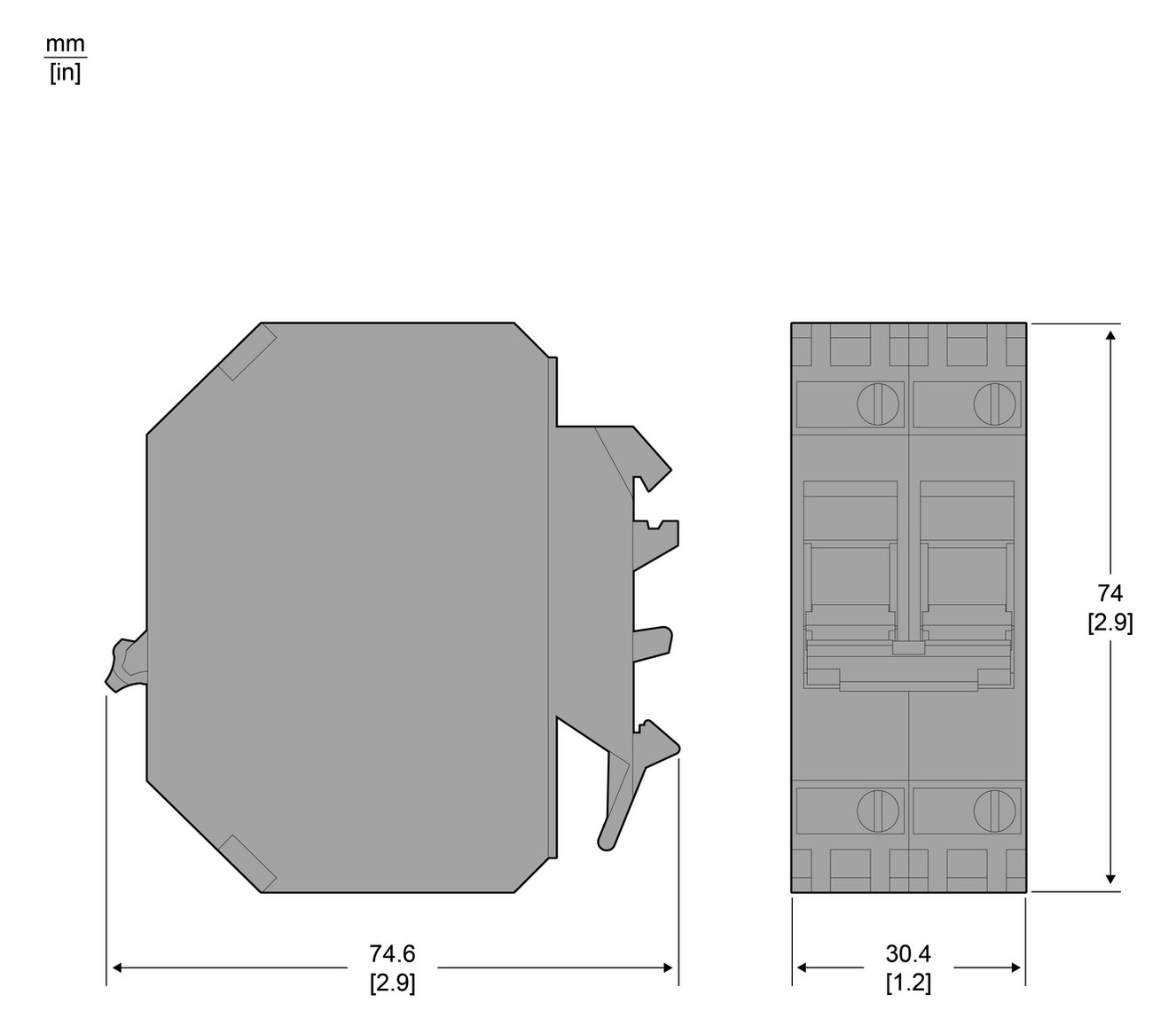 Leitungsschutzschalter AC GB-2 1A 2p 415V 2TE 50Hz IP20