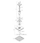 hansgrohe Kopfbrause Axor Starck mit Deckenanschluss, 240x240mm, 1jet, brushed black chrome