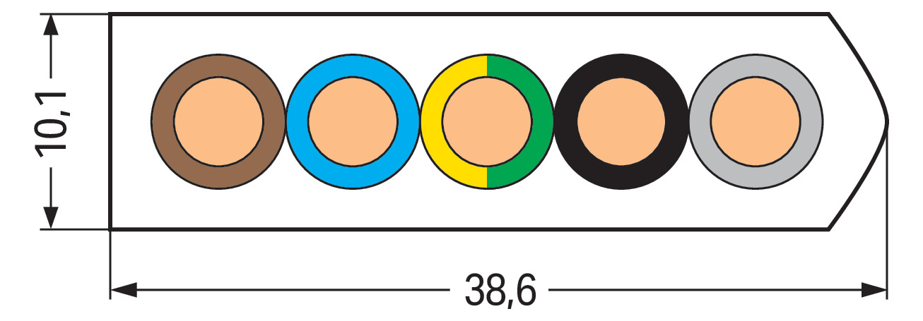 PVC-Steuerleitung Serie 897 5G10 gn Polyvinylchlorid (PVC) Farbe -15-90°C