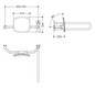 HEWI Rückenstütze 801 Wandabstand 230mm, rechts, Lehne tiefschwarz, umbra