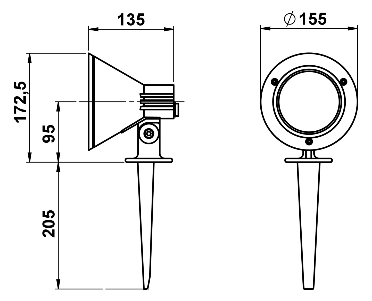 LED-Wegeleuchte 16W IP54 3000K 2240lm ws Alu 1LED Gl_tr