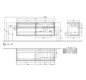 V&B Waschtischunterschrank Collaro 160x54,8x50cm, Waschtisch rechts, LED-Beleuchtung 12W, white wood