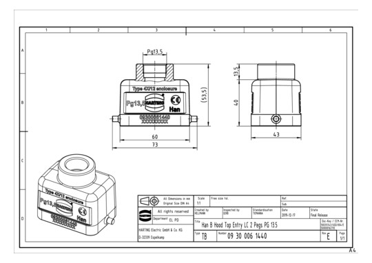 HART Tüllengehäuse           09300061440 