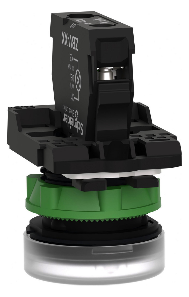 Leuchtmelder komplett 1f LED AC rnd hoch Ø22mm ws IP66